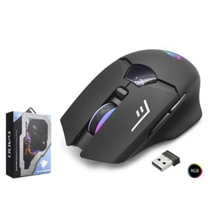 HADRON G400 Dual Mode Sessiz RGB Gaming Mouse 2.4 GHz Bluetooth 1600 DPI Siyah