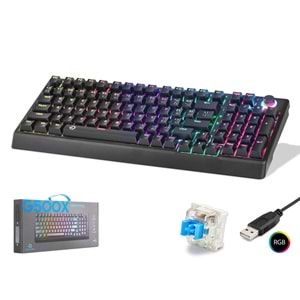 GOOD PRO G500XB Mekanik Gaming Klavye Blue Switch RGB 104 Tuş Siyah