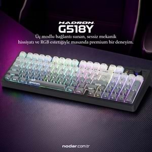 GOOD PRO G518Y Tri Mode Gaming Klavye RGB Sessiz 95 Tuş Siyah