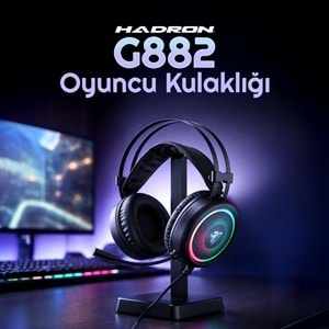 NODAR G882 USB RGB 7.1 Surround Over-Ear Mikrofonlu Gaming Kulaklık Siyah