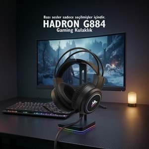NODAR G884 USB RGB Over-Ear Mikrofonlu Gaming Kulaklık Siyah