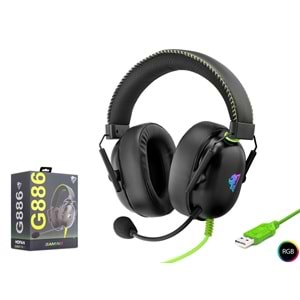 MOFAN G886 USB RGB 7.1 Surround Over-Ear Mikrofonlu Gaming Kulaklık Siyah