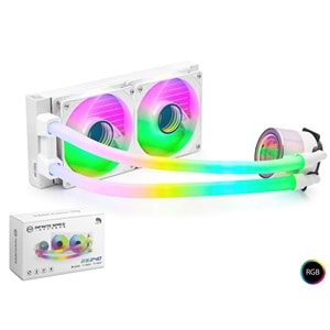 HADRON GS240 ARGB Tüplü İşlemci Sıvı Soğutma Sistemi 240 mm Beyaz
