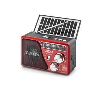 JIOC H531UTS Nostaljik FM AM SW Radyo USB TF Solar Şarjlı LED El Fenerli 3W Taşınabilir Kamp Radyosu