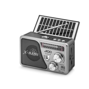 JIOC H531UTS Nostaljik FM AM SW Radyo USB TF Solar Şarjlı LED El Fenerli 3W Taşınabilir Kamp Radyosu