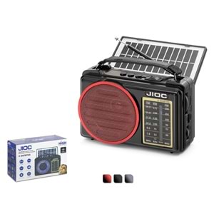 JIOC H806BTDS Bluetooth Nostaljik FM Radyo TWS USB TF Solar Şarjlı 3W Taşınabilir Hoparlör