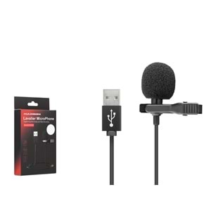 HADRON HD569 Yaka Mikrofonu 1.5 m USB Siyah