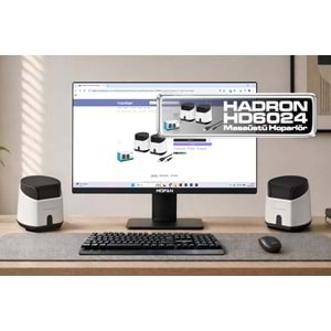 HADRON HD6024W Masaüstü Hoparlör 2.0 Kanal USB 3.5 mm Beyaz
