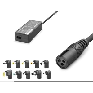 HADRON HD8887 Universal Laptop Adaptörü 90W 19.5V 4.62A 10 Uçlu Siyah