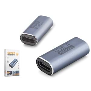 HADRON HDX1086 USB4 Type-C Birleştirici Adaptör 40 Gbps Gri