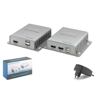 HADRON HDX1355 HDMI KVM Extender Loop Out 1080p 60 Hz 60 m Gri