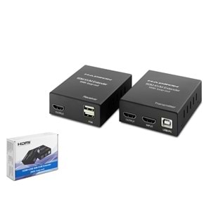 HADRON HDX1356 HDMI KVM Extender Loop Out 1080p 60 Hz 60 m Siyah