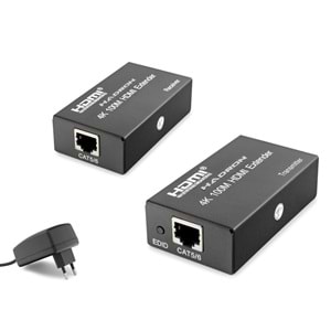 HADRON HDX1367 HDMI Extender EDID 4K 30 Hz 100 m Siyah