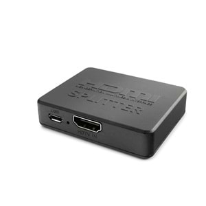 HADRON HDX1371 HDMI Splitter 4K USB Güç Kablolu 1 Giriş 2 Çıkış Siyah