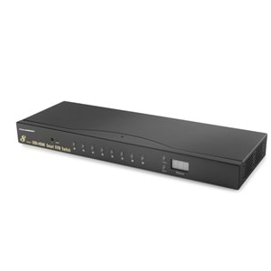 HADRON HDX1378 HDMI KVM Switch 2 USB Hub 2 Console Kumandalı 8 HDMI Port Siyah