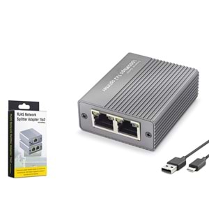 HADRON HDX1412 Gigabit Ethernet Switch 3 Port Type C Güç Girişli Gri