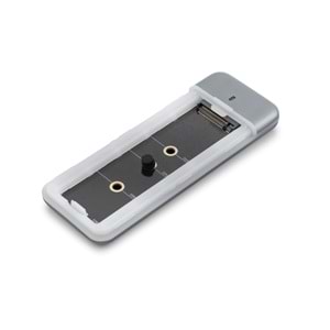 HADRON HDX1774 M.2 NVMe Harici SSD Kutusu USB Type-C 10 Gbps RGB Gri