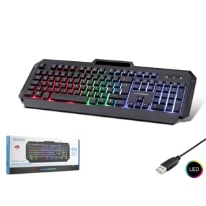 HADRON HDX2605 Gaming Klavye Mobil Stand Rainbow LED 105 Tuş Siyah