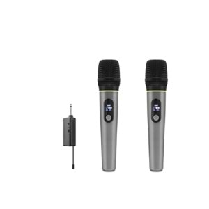 HADRON HDX2791 UHF Kablosuz 2 Mikrofonlu 6.35 mm Set Siyah