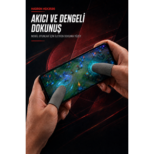 HADRON HDX3596 Mobil Oyun Parmak Eldiveni PUBG CoD Free Fire Dokunmatik Gri