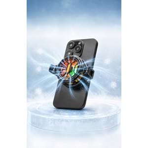 HADRON HDX4382 Manyetik Klipsli MagSafe Uyumlu Telefon Tablet Soğutucu Fan 15W RGB Siyah