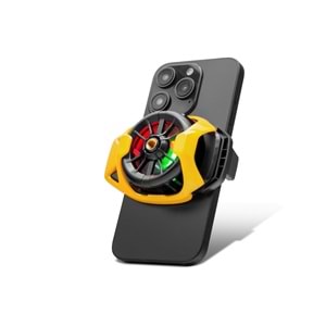HADRON HDX4383 Klipsli Telefon Soğutucu Fan RGB Tripod Bağlantılı Sarı