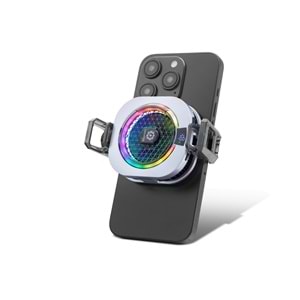 HADRON HDX4385 Manyetik Klipsli Telefon Tablet Soğutucu Fan RGB Isı Göstergeli iPad Uyumlu Gri