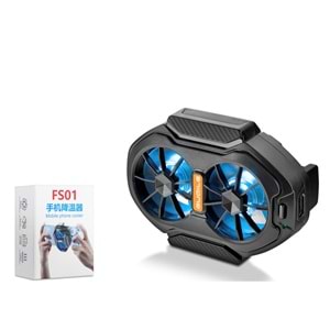 HADRON HDX4391 Klipsli Bataryalı Telefon Soğutucu Fan LED Siyah