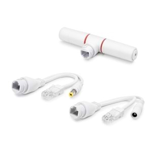 HADRON HDX5550 PoE Combiner Mux 2 In 1 RJ45 Veri ve Güç Birleştirici Adaptör Seti Beyaz