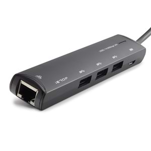 iETOP HDX7897 USB Type-C 3.2 Gen1 Combo Hub Gigabit LAN 4 Port 5 Gbps Siyah