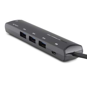 iETOP HDX7897 USB Type-C 3.2 Gen1 Combo Hub Gigabit LAN 4 Port 5 Gbps Siyah