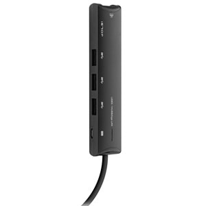 iETOP HDX7897 USB Type-C 3.2 Gen1 Combo Hub Gigabit LAN 4 Port 5 Gbps Siyah