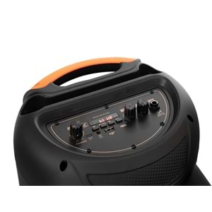 JBR JBR8809 Karaoke Mikrofonlu Bluetooth Hoparlör FM Radyo 20W 2x8 İnç RGB Kumandalı Siyah