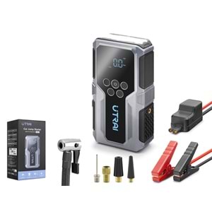 UTRAI JSTAR JS-9 15000mAh 1500A Araç Akü Takviye Cihazı Hava Kompresörlü Powerbank - Gri