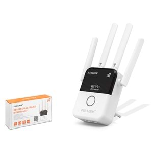 PIXLINK AC35Q WiFi Repeater Router Access Point AC3800 Dual Band 5 GHz Siyah Beyaz