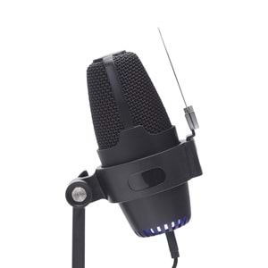 HADRON M9 Gaming RGB Masaüstü Mikrofon Pop Filtreli Type-C 48kHz 16Bit Siyah