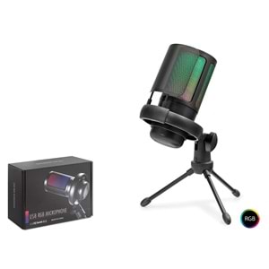 HADRON ME6S Gaming RGB Tripod Mikrofon Type-C 192kHz 24Bit Siyah
