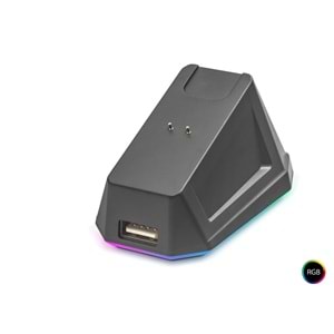 MOFAN MF1215B Dual Mode RGB Gaming Mouse Manyetik Şarj Standlı 2.4 GHz Bluetooth Siyah