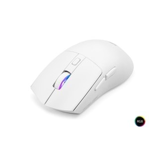 MOFAN MF1215W Dual Mode RGB Gaming Mouse Manyetik Şarj Standlı 2.4 GHz Bluetooth Beyaz
