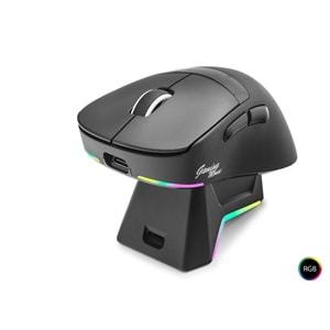 MOFAN MF1216B Tri Mode RGB Gaming Mouse Manyetik Şarj Standlı OLED Ekranlı 12000 DPI Siyah