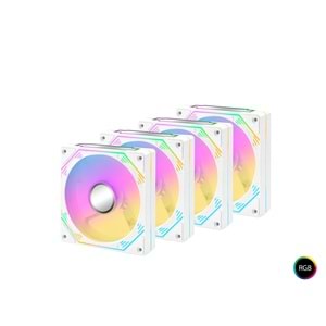 MOFAN MF2901W PC Gaming Kasa PROMAX Seri 80 Plus 850W Power Supply 4x ARGB Fan Beyaz