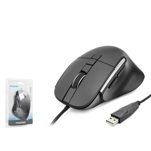 NODAR ND1209B USB Ergonomik Ofis Mouse 3600 DPI 7 Tuş Siyah