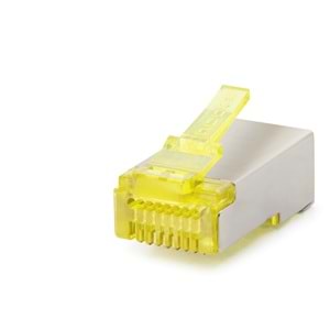 NODAR ND2416 CAT6E EZ RJ45 Metal Konnektör 100 Adetli Kutu Sarı