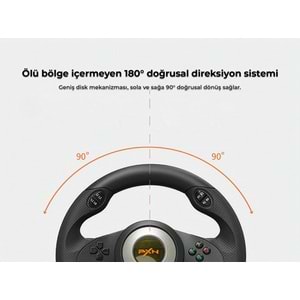 NODAR ND700 PXN V3 PRO Oyuncu Direksiyon Seti 270° PS4 PS3 PC Xbox Switch Uyumlu Siyah