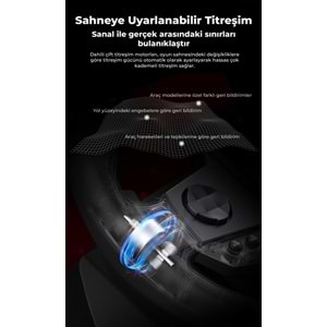 NODAR ND702 PXN V9 GEN2 Oyuncu Direksiyon Seti 900° 3 Pedallı PS4 PS3 PC Xbox Switch Uyumlu Siyah