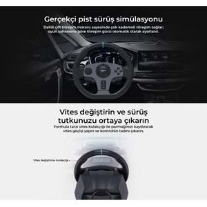NODAR ND703 PXN V9 Oyuncu Direksiyon Seti 900° 3 Pedallı PS4 PS3 PC Xbox Switch Uyumlu Siyah