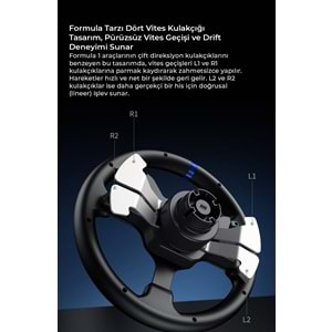 NODAR ND704 PXN V99 Oyuncu Direksiyon Seti 3.2Nm Force Feedback 3 Pedallı PS4 PC Xbox Uyumlu Siyah