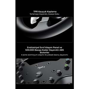 NODAR ND704 PXN V99 Oyuncu Direksiyon Seti 3.2Nm Force Feedback 3 Pedallı PS4 PC Xbox Uyumlu Siyah