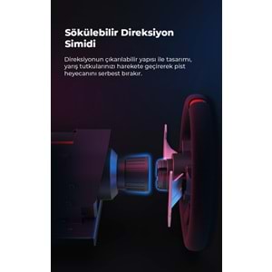 NODAR ND705 PXN V10 Oyuncu Direksiyon Seti 3.2Nm Force Feedback 3 Pedallı PS4 PC Xbox Uyumlu Siyah