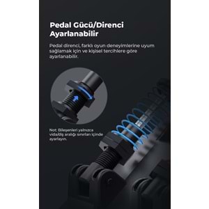 NODAR ND705 PXN V10 Oyuncu Direksiyon Seti 3.2Nm Force Feedback 3 Pedallı PS4 PC Xbox Uyumlu Siyah